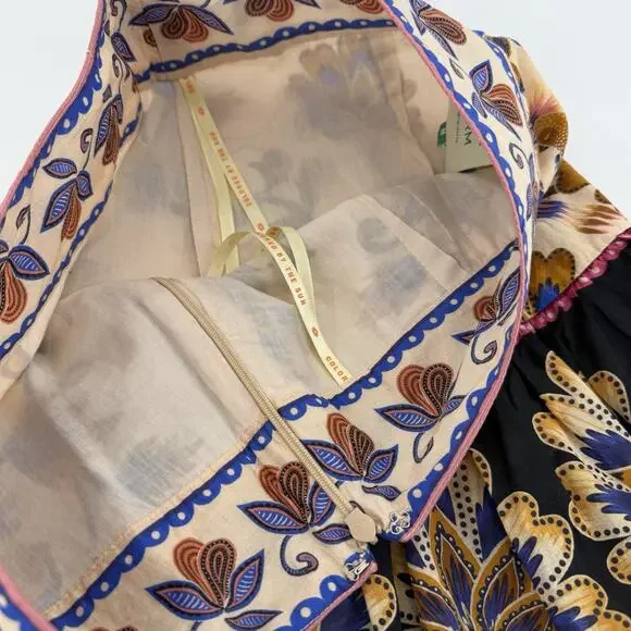 NEW Farm Rio Ainika Floral Tiered Mini Skirt Cream Women Medium Side Zipper - Picture 7 of 7